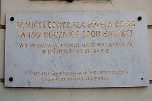 Tablica Józefa Bema w Budapeszcie