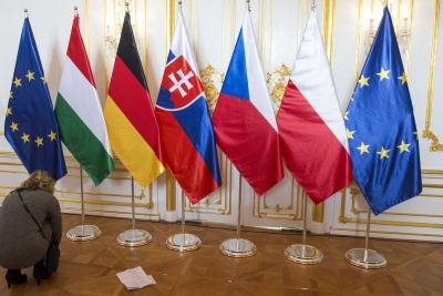 Flagi krajów Grupy Wyszehradzkiej 