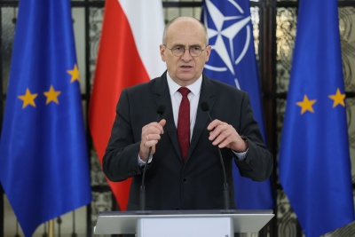 Szef polskiej dyplomacji Zbigniew Rau w Sejmie