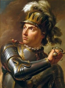 Władysław III, król Polski i Węgier, portret w zbroi, olej na desce, 61 x 47 cm. Replika według obrazu Marcella Bacciarellego (1731–1818)