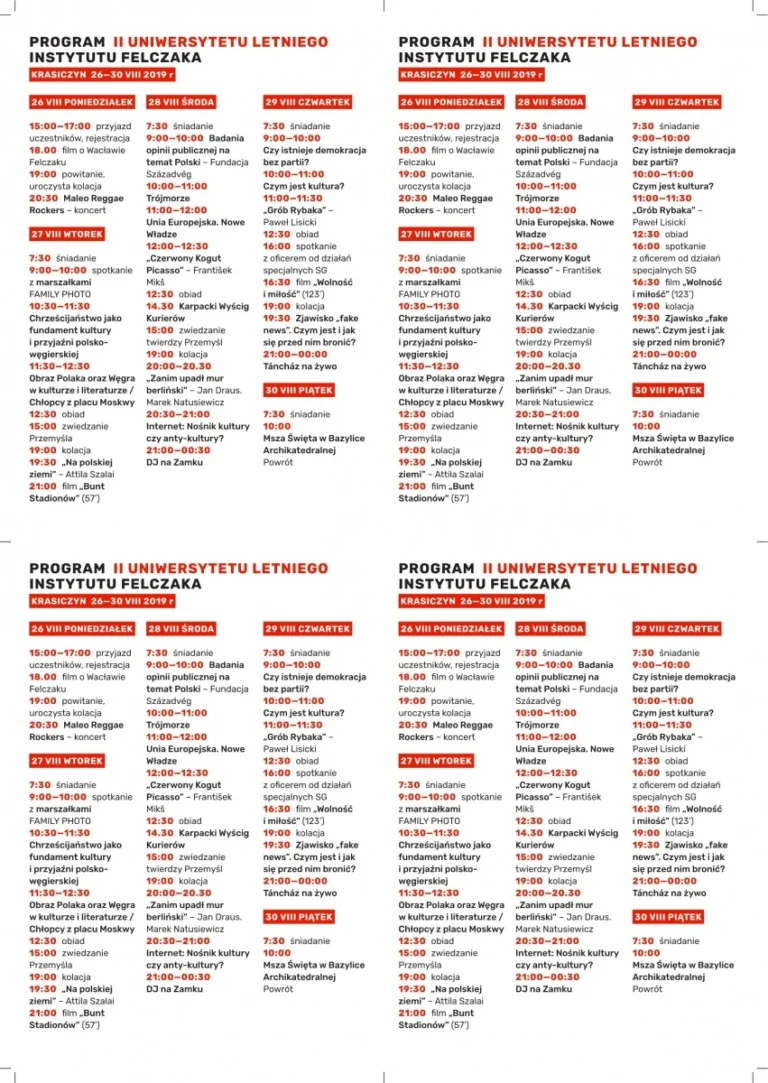 program Krasiczyn 2019 1