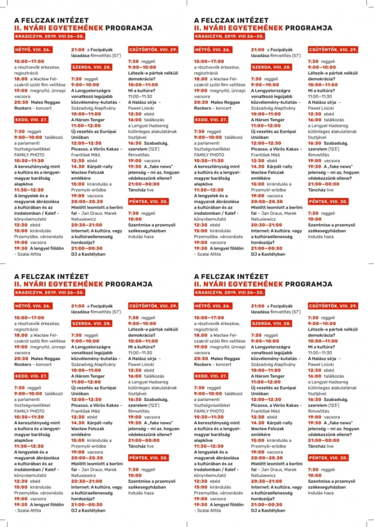 program Krasiczyn 2019 3